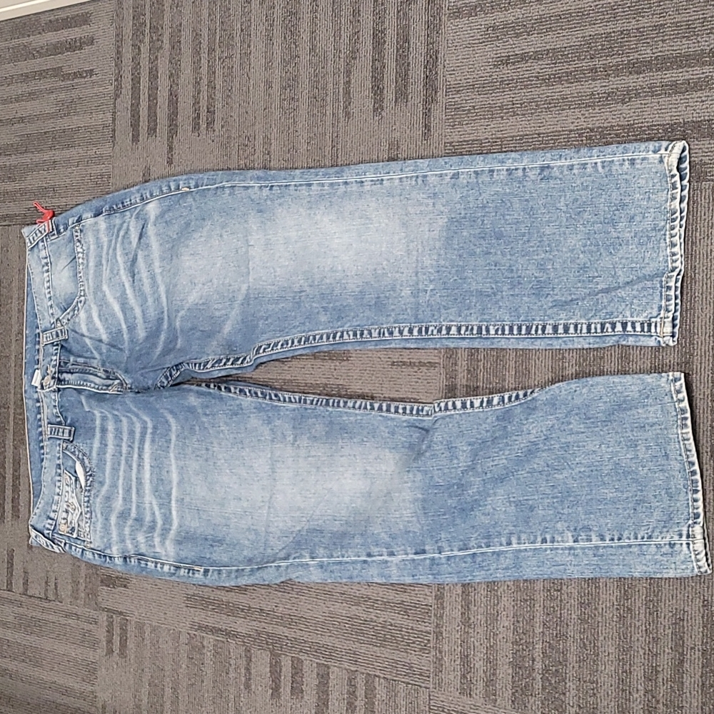 True Religion Mens Jean Size 42 Blue Jean Straight Flap